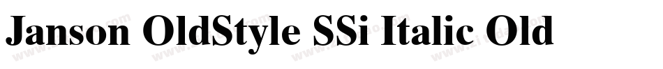 Janson OldStyle SSi Italic Oldstyle Figures字体转换